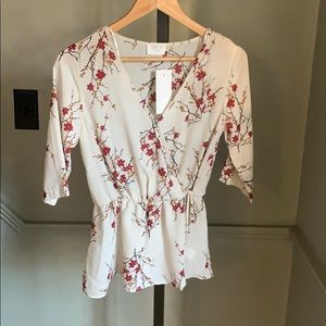 Flower print blouse